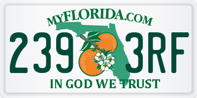 FL license plate 2393RF