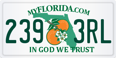 FL license plate 2393RL