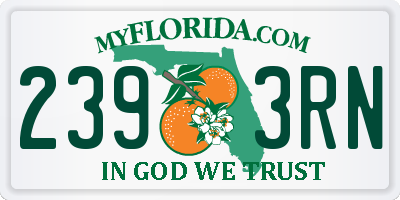 FL license plate 2393RN