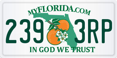 FL license plate 2393RP
