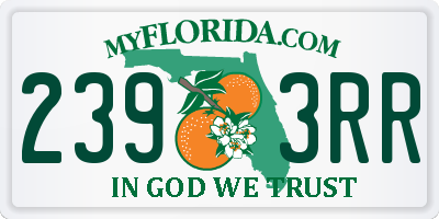 FL license plate 2393RR