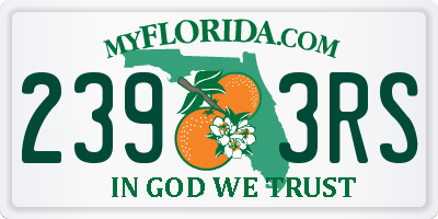 FL license plate 2393RS