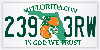 FL license plate 2393RW