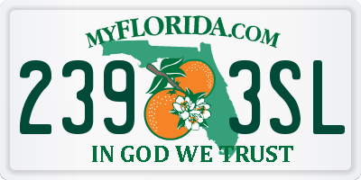 FL license plate 2393SL