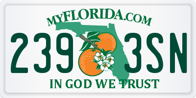 FL license plate 2393SN