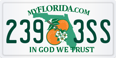 FL license plate 2393SS