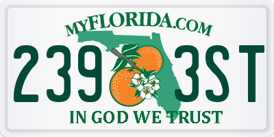 FL license plate 2393ST
