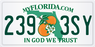 FL license plate 2393SY