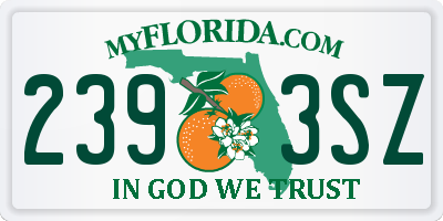 FL license plate 2393SZ