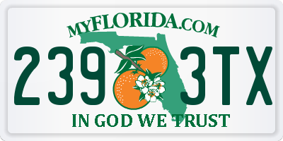 FL license plate 2393TX