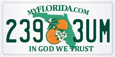 FL license plate 2393UM
