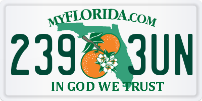 FL license plate 2393UN