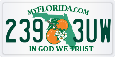 FL license plate 2393UW