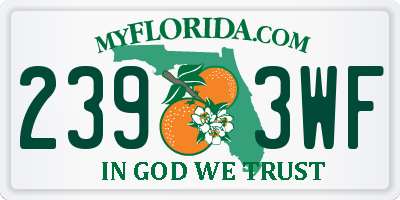 FL license plate 2393WF