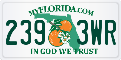 FL license plate 2393WR