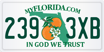 FL license plate 2393XB