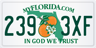 FL license plate 2393XF