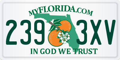 FL license plate 2393XV