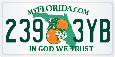 FL license plate 2393YB