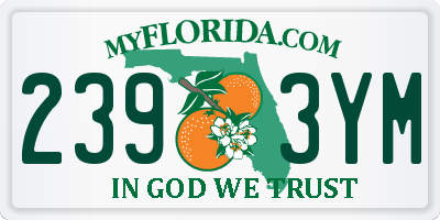 FL license plate 2393YM