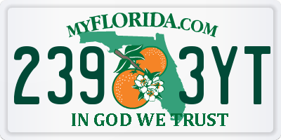 FL license plate 2393YT
