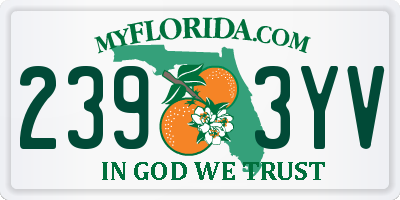FL license plate 2393YV