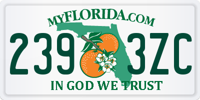 FL license plate 2393ZC