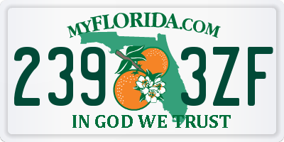 FL license plate 2393ZF