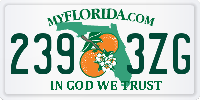 FL license plate 2393ZG