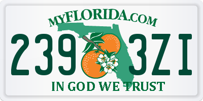 FL license plate 2393ZI