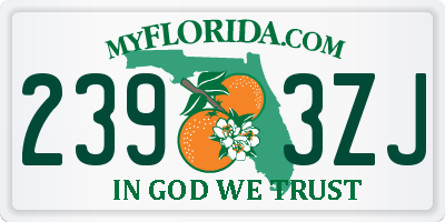 FL license plate 2393ZJ