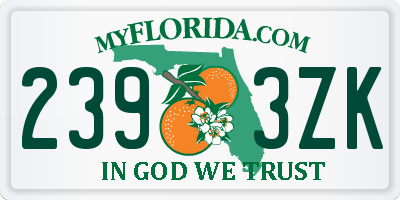 FL license plate 2393ZK