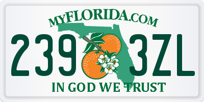 FL license plate 2393ZL