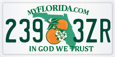 FL license plate 2393ZR