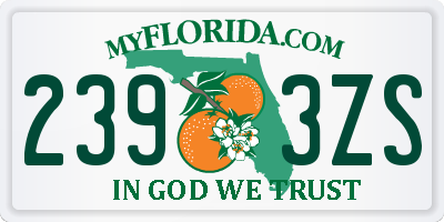 FL license plate 2393ZS