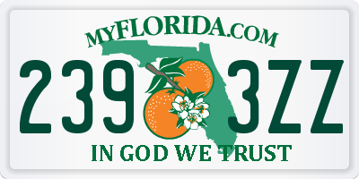 FL license plate 2393ZZ