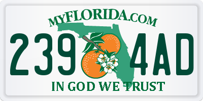 FL license plate 2394AD