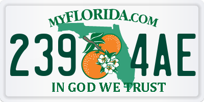 FL license plate 2394AE