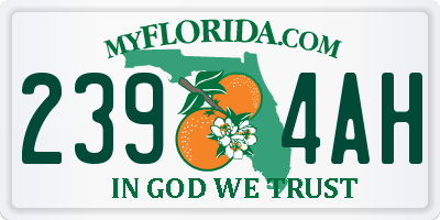 FL license plate 2394AH