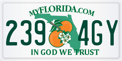 FL license plate 2394GY