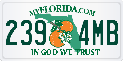 FL license plate 2394MB