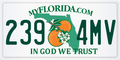 FL license plate 2394MV