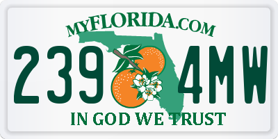 FL license plate 2394MW