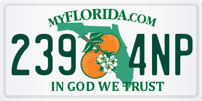 FL license plate 2394NP
