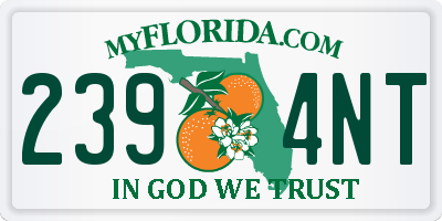 FL license plate 2394NT