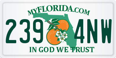 FL license plate 2394NW
