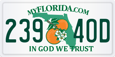 FL license plate 2394OD