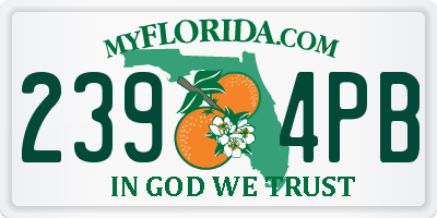 FL license plate 2394PB