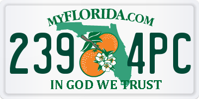 FL license plate 2394PC