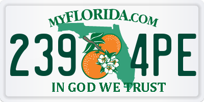 FL license plate 2394PE
